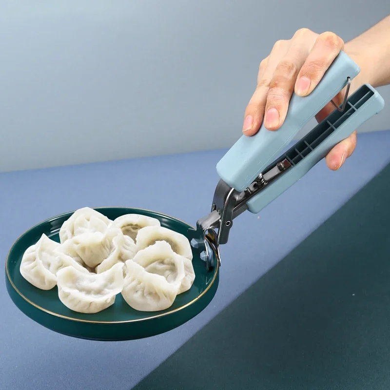 Anti-Scalding Bowl Clamp Hot Bowl Clip Stainless Steel Pot Clip Holder Plastic Handle Non-Slip Fetching Pliers Clamp Bowl Lifter