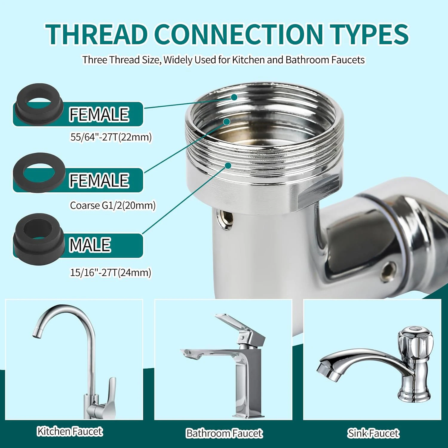Universal Rotation Faucet Extender Aerator Splash Filter Kitchen Tap Washbasin Faucets Bubbler Nozzle Robotic Arm faucet extender