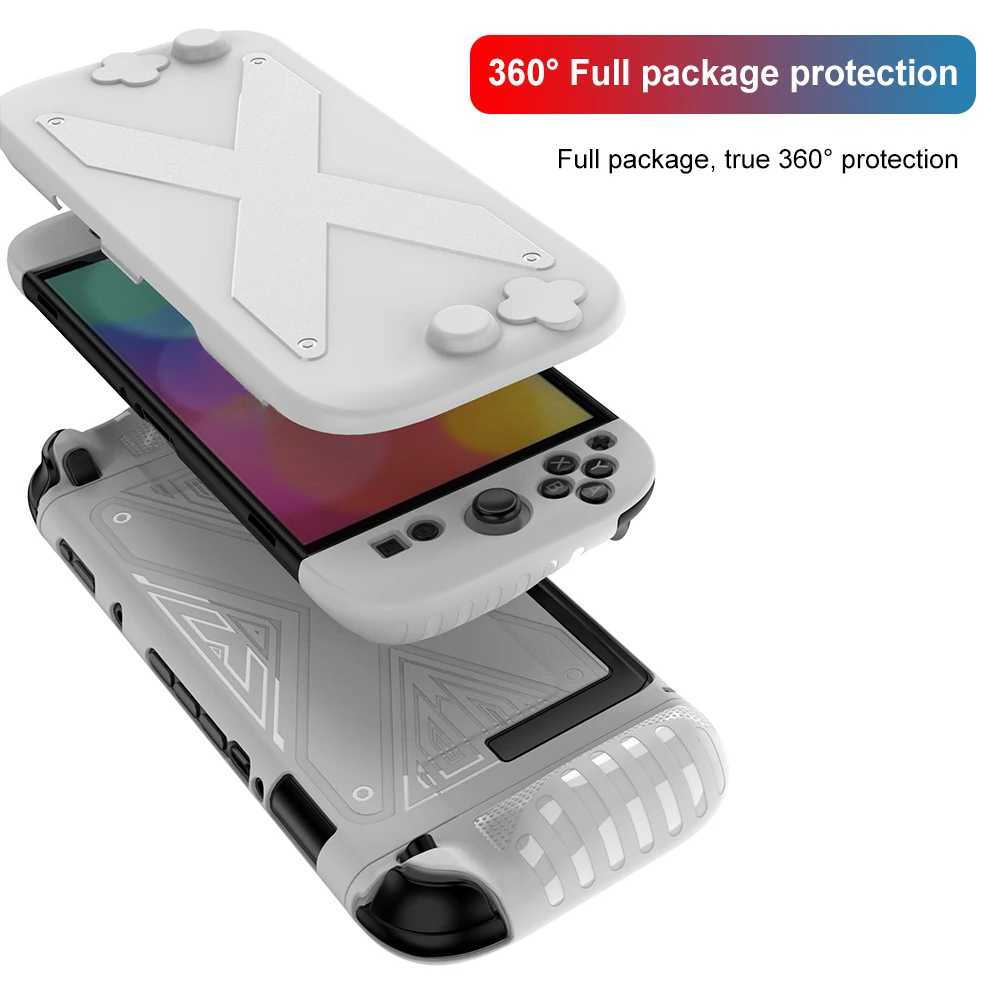 TPU+PC Case Handheld Game Console Case Shockproof Host Shell Anti-Drop Full Protective Shell Anti-Slip for Nintendo for Switch 2