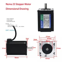 Nema23 Stepper Motor 57BYG250C for CNC, 3D Printer & Engraving Machines - Image 3