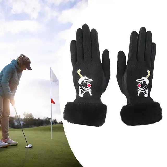 1 Pair of Golf Gloves Winter Non Slip Women Glove for Outdoor Hiking Biking 3