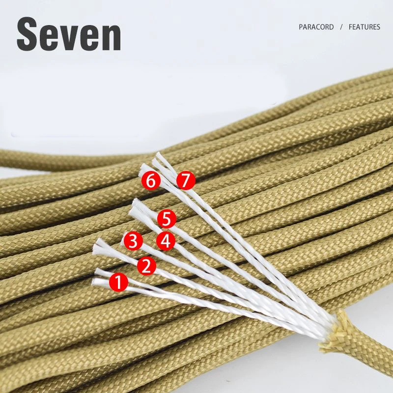 7 코어 550lb Paracord 31m Dia.4mm 생존 낙하산 로프 텐트 액세서리 DIY 만들기 끈 팔찌 개 목걸이 아이디어 선물
