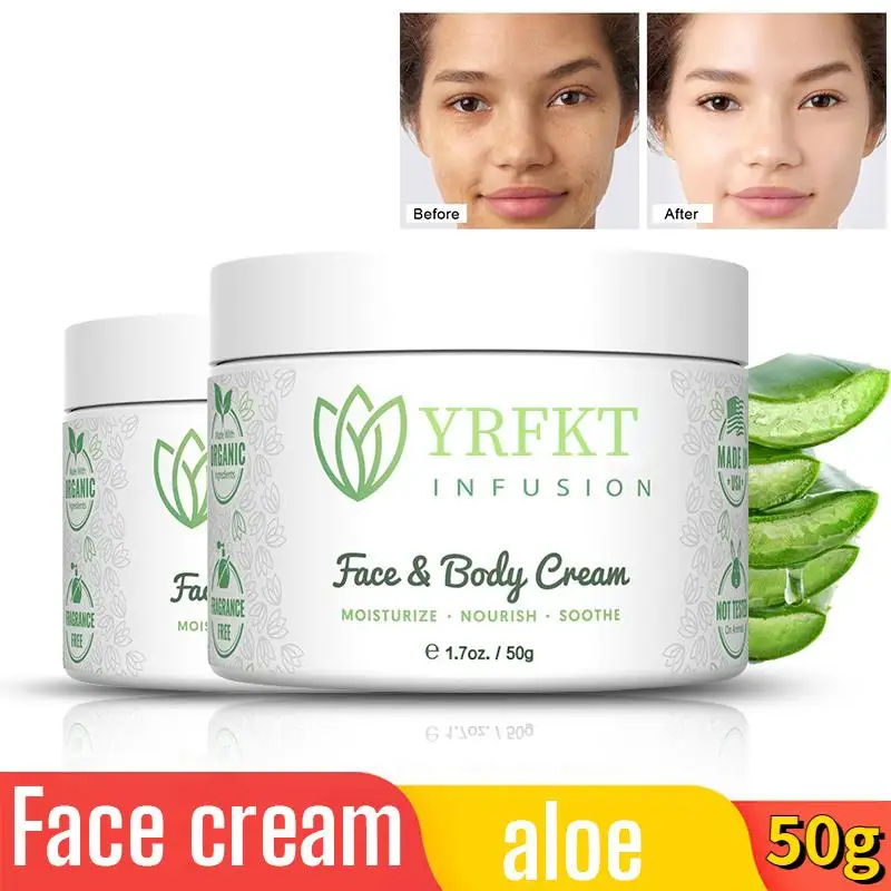 Extract Natural Aloe Vera Cream Day Cream Facial Cream Moisturizing Anti-aging Anti-Wrinkle Whitening Brightening Cream