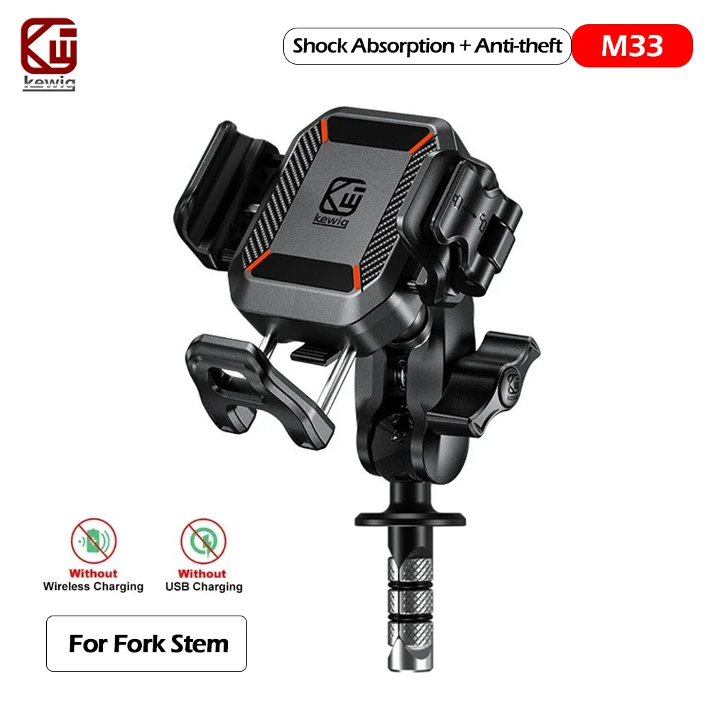 Enhanced Motorcycle Phone Holder with Wireless Charger and Fast Charging USB Port