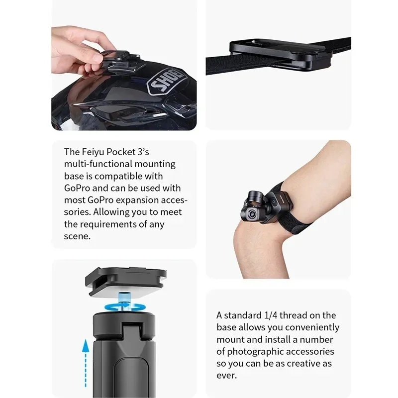 Feiyu Pocket 3 Combo4 – Gimbal Caméra Portable 4K Stabilisé
