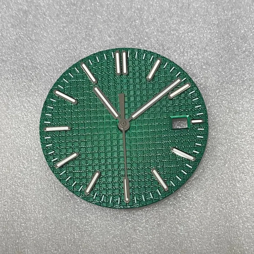 

Watch Accessories Lattice Dial No Logo Green Dial + Hands 31.8mm Green Luminous Fit for NH35/NH36 Movement