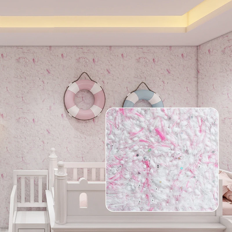 Ecological Wall Clothing Plant Fiber Paint Self-Brushing Wall Mud Living Room Decoration Instead Of Wallpaper Stickers