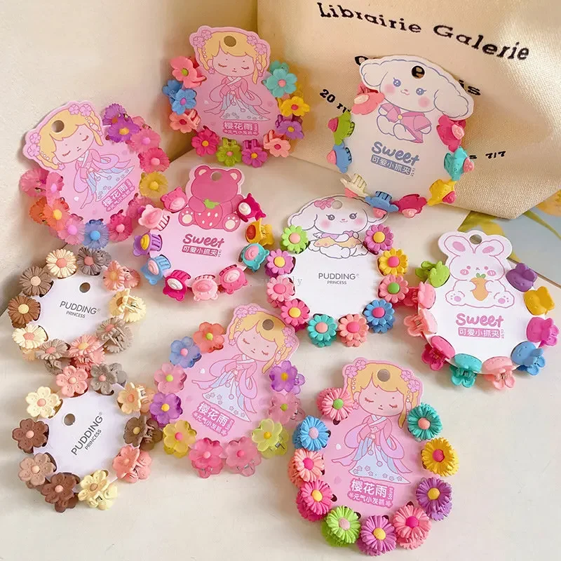 10 قطعة لطيف 2 سنتيمتر مخلب شعر صغير البلاستيك ماتي الجانب مقاطع الشعر الفتيات دبوس الشعر الصغيرة تصفيف الشعر Hairgrip الكرتون مخالب أغطية الرأس