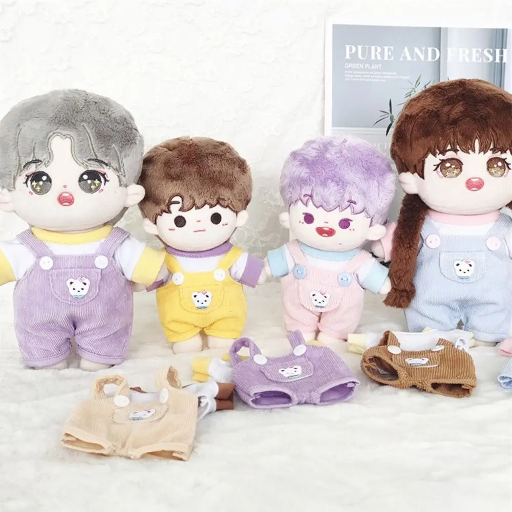 

1/12 Dolls Clothes Casual Wears Overalls 20cm Doll Clothes 15cm/20cm Doll Trousers Fashion Cotton Pants T-shirt Clothes