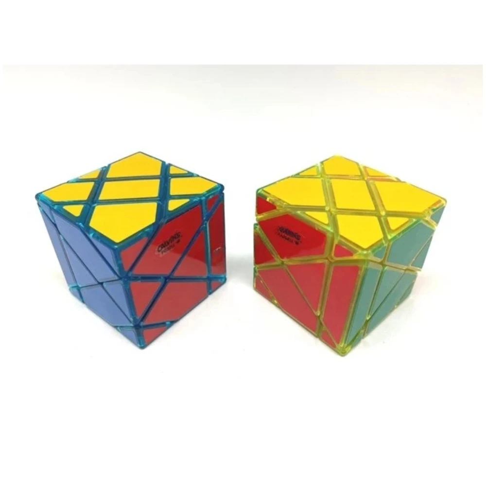 самокат трюковый xaos cube d110 мм green Calvin's Puzzle Super Fisher 3x3x3 Cube Ice Green Ice Blue 6-color Stickers Strange-shape Magic Cube Children's Educational Toy