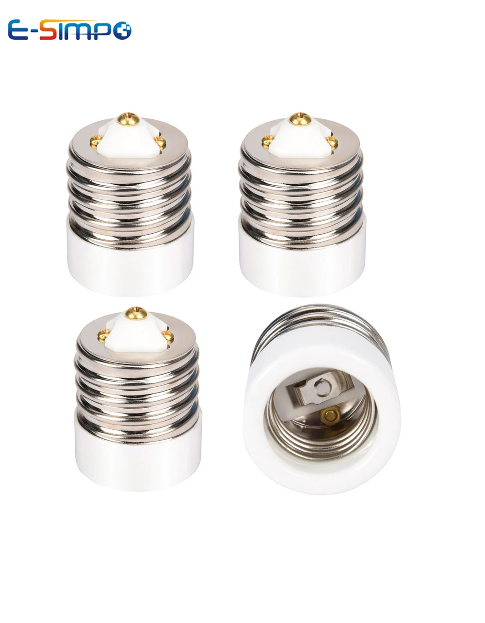 E27 To E40 E40 TO E27 Porcelain High Temperature Resistant Plastic Lampholder LED CFL Halogen Light Socket Bulb Base Adapter