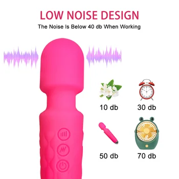 Wireless Vibrator USB Rechargeable Massager Sex Toys for Woman Masturbator Siliconen Erotic AV Magic Wand Clitoris Stimulator 5