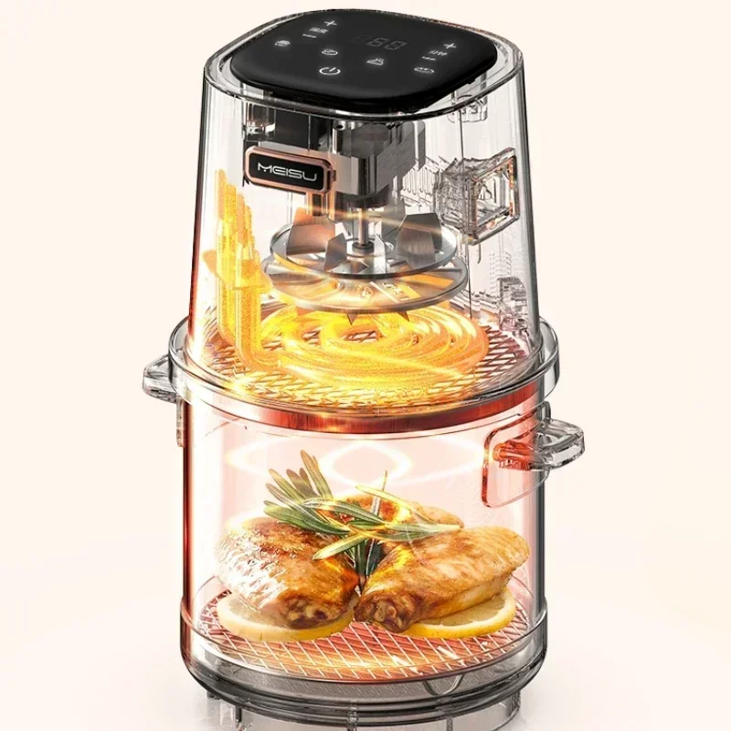 Air Fryer Mini Small Capacity Visualization Transparent Glass Small Single Dormitory Free of Shipping for One Person