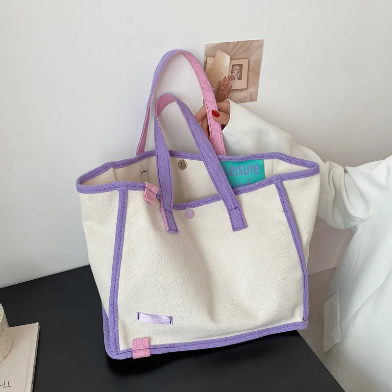 

Handbag Casual Shoulder Bag Female Big Bag for Girls Square Fashion Lady Large Capacity Canvas Bags for Shopping Fashion2023 New