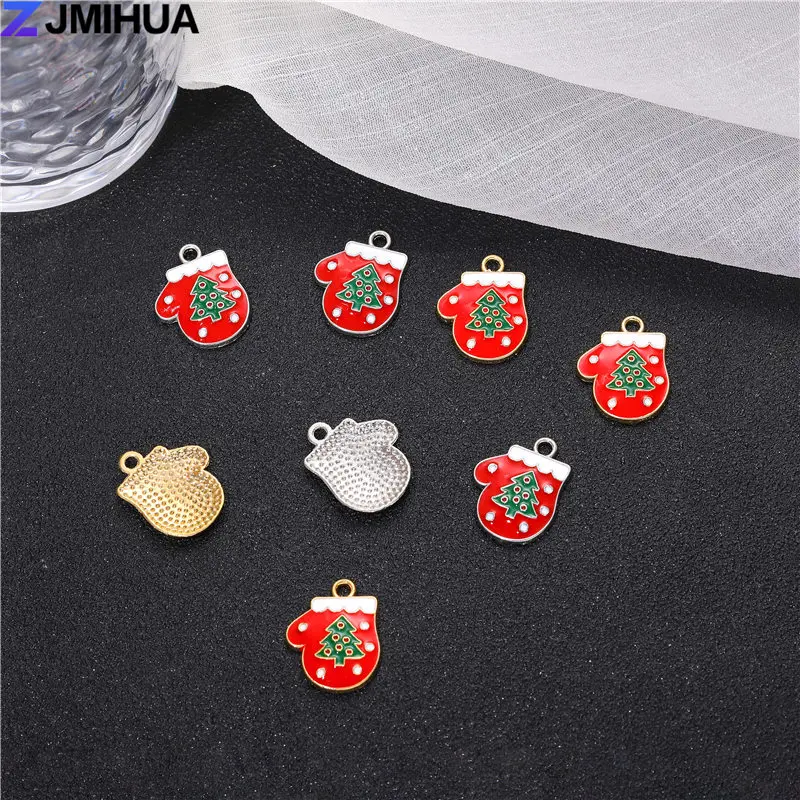 15 stücke Emaille Weihnachten Typ Charms Santa Claus Anhänger Charme Für Schmuck Machen Lieferungen DIY Ohrringe Armbänder Zubehör – Detail 16