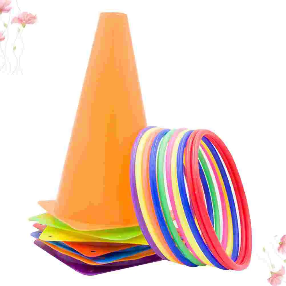 

1 Set Ring Toss Throwing Ring Game Funny Interactive Game for Children Kids 6pcs Throwing Buckets and 10pcs Rings