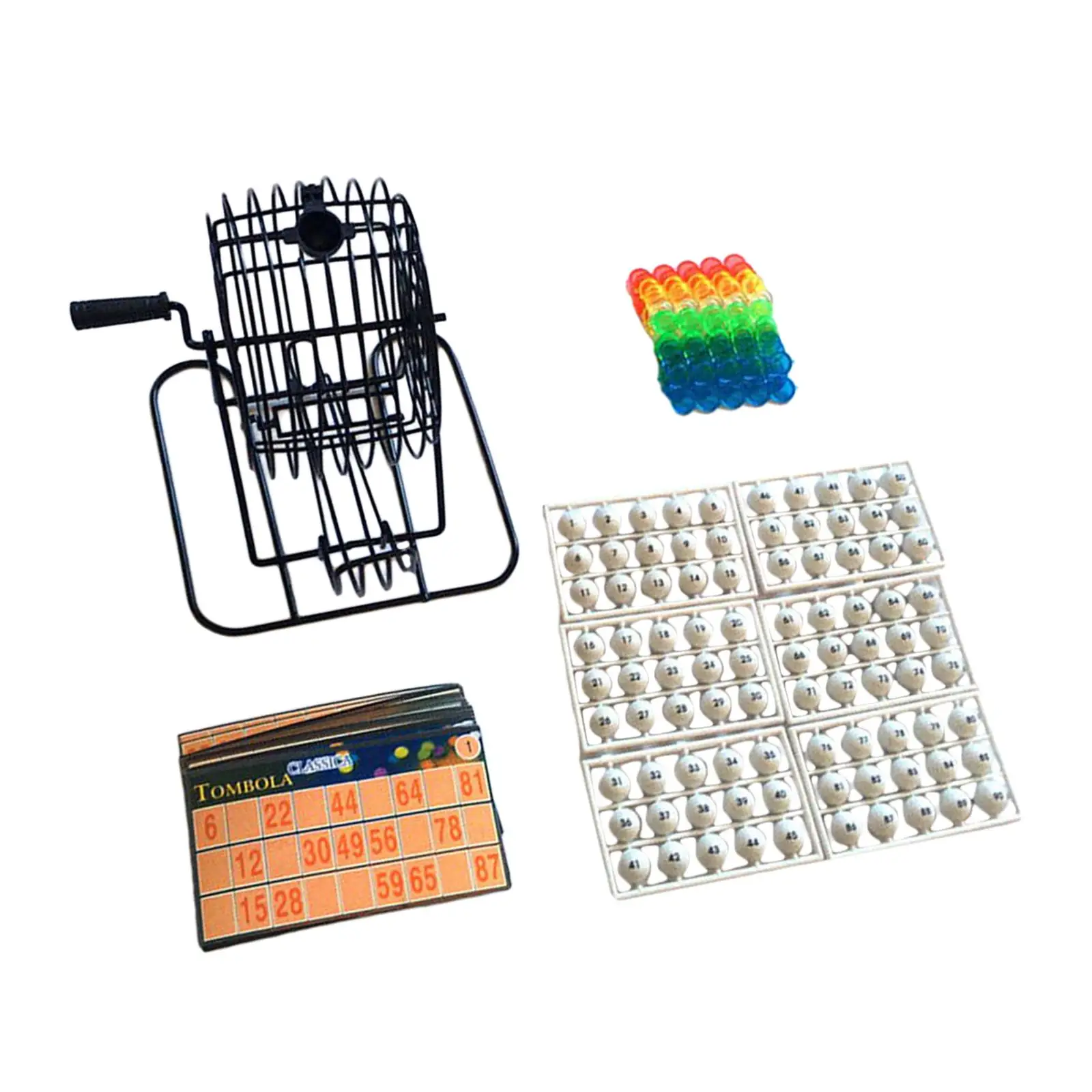 Traditional Bingo Game Classic Vintage Professional Metal Bingo Set Bingo Machine Toy for Party Travel Home Bingo Hall Holiday