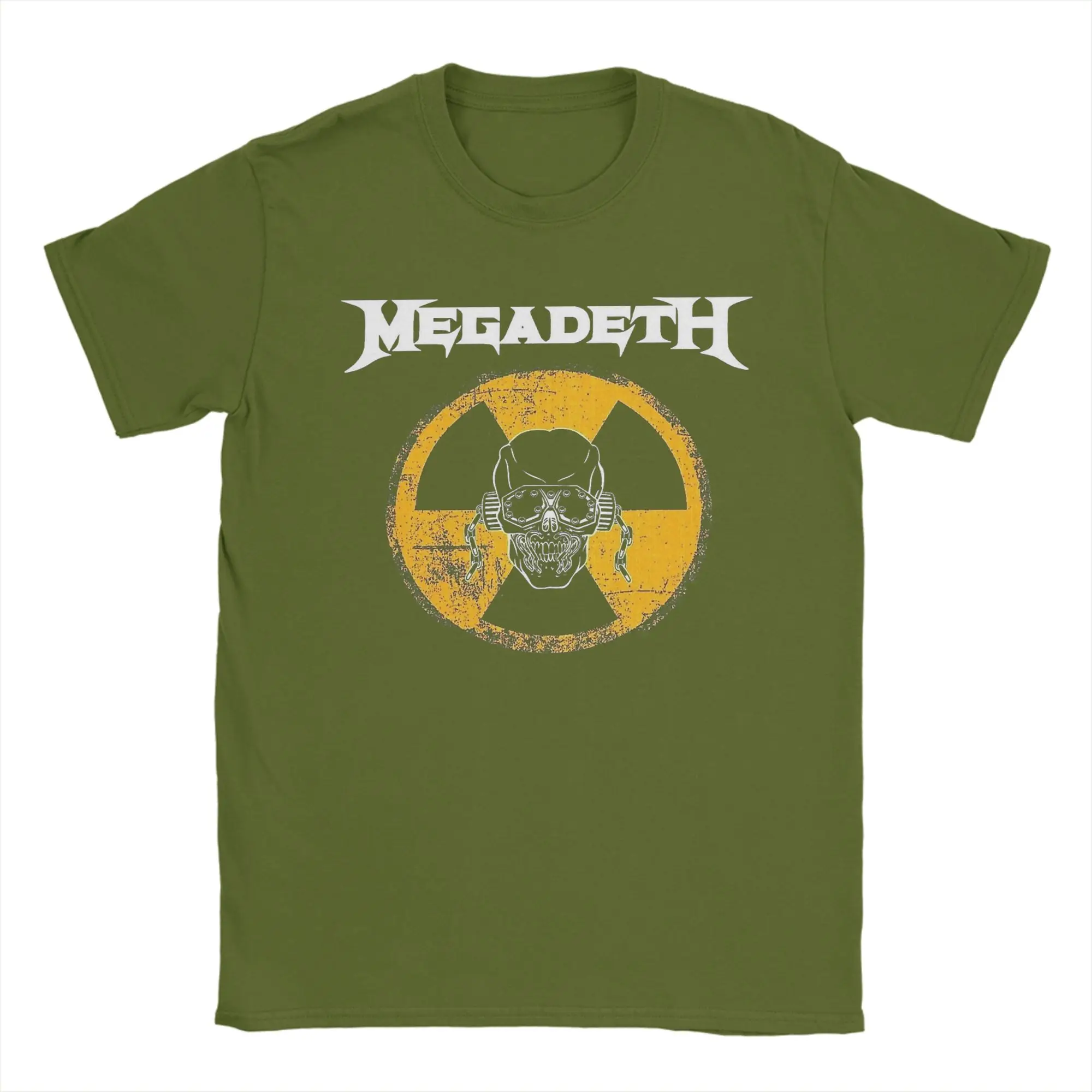 Gradient Green Leaves Flowing Effect Men's Pure Cotton T-Shirt - Short Sleeve Casual Tee