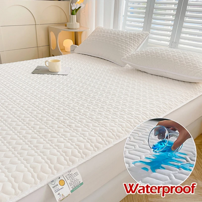 MattressCoverWaterproofFittedSheetThickenAntibacterialBedSheetProtectorBedCoverwith
