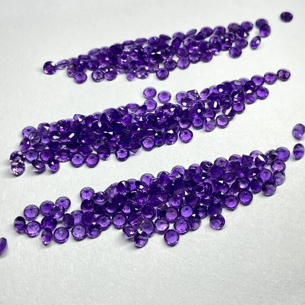 

A Quality 0.8-3mm Original Stone 100% Natural Brazil Amethyst Loose Gemstones 200 Pieces 1 Bag On Sale