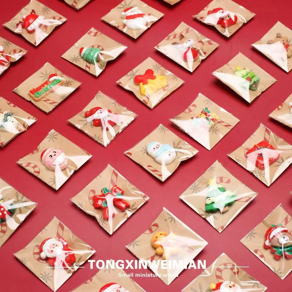 100-10PCS Christmas Decorations, Mini Santa Claus Refrigerator Magnets, Christmas Decorations Home, Home Decoration