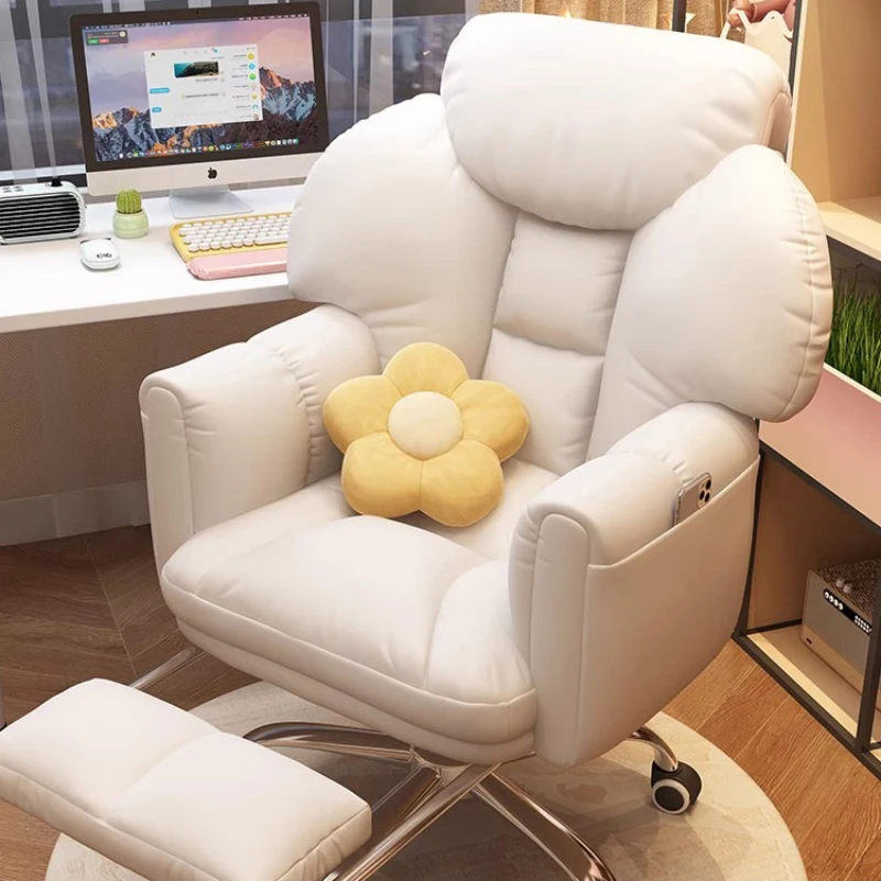 

Executive Swivel Office Chair White Lounge Designer Reclining Chair Gaming Modern Sillon Reclinables Office Furniture CY50BGY