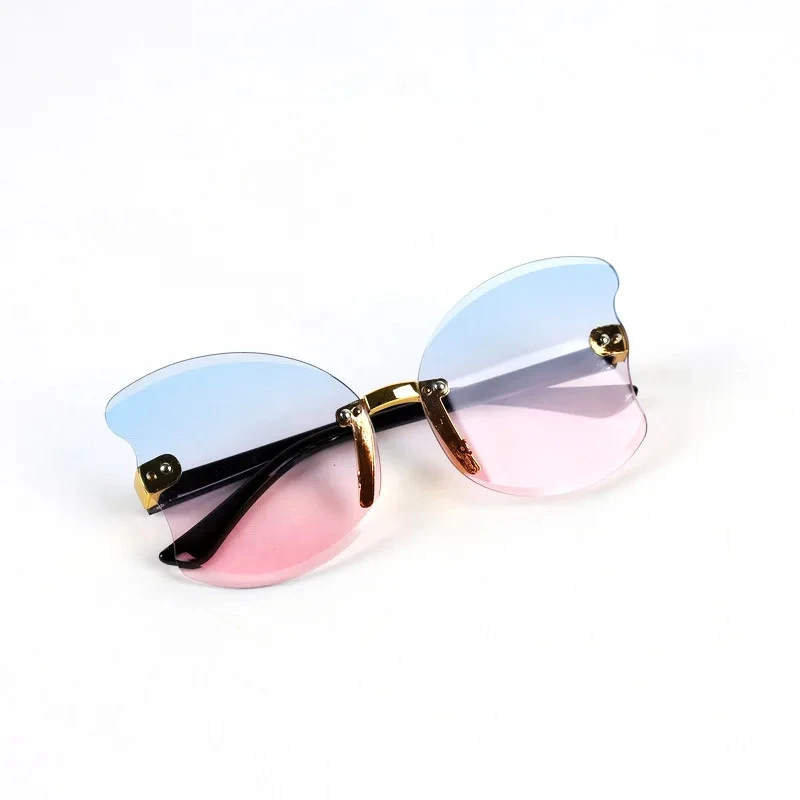 Girls Brand Cat Eye Children Glasses Boys UV400 Kids Butterfly Sunglasses Lens Baby Cute Eyewear Shades Goggles