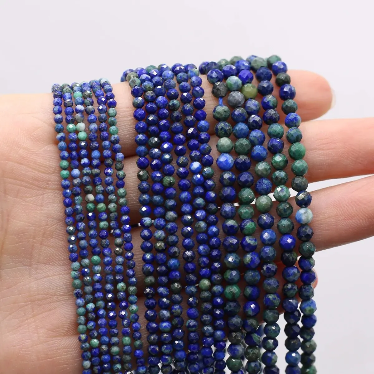 Natural Stone Beads 4mm Natural Stone Faceted Small Beads Amethysts Lapis Lazuli Quartz Beads for Jewelry Making DIY Necklace Bracelet Accessories