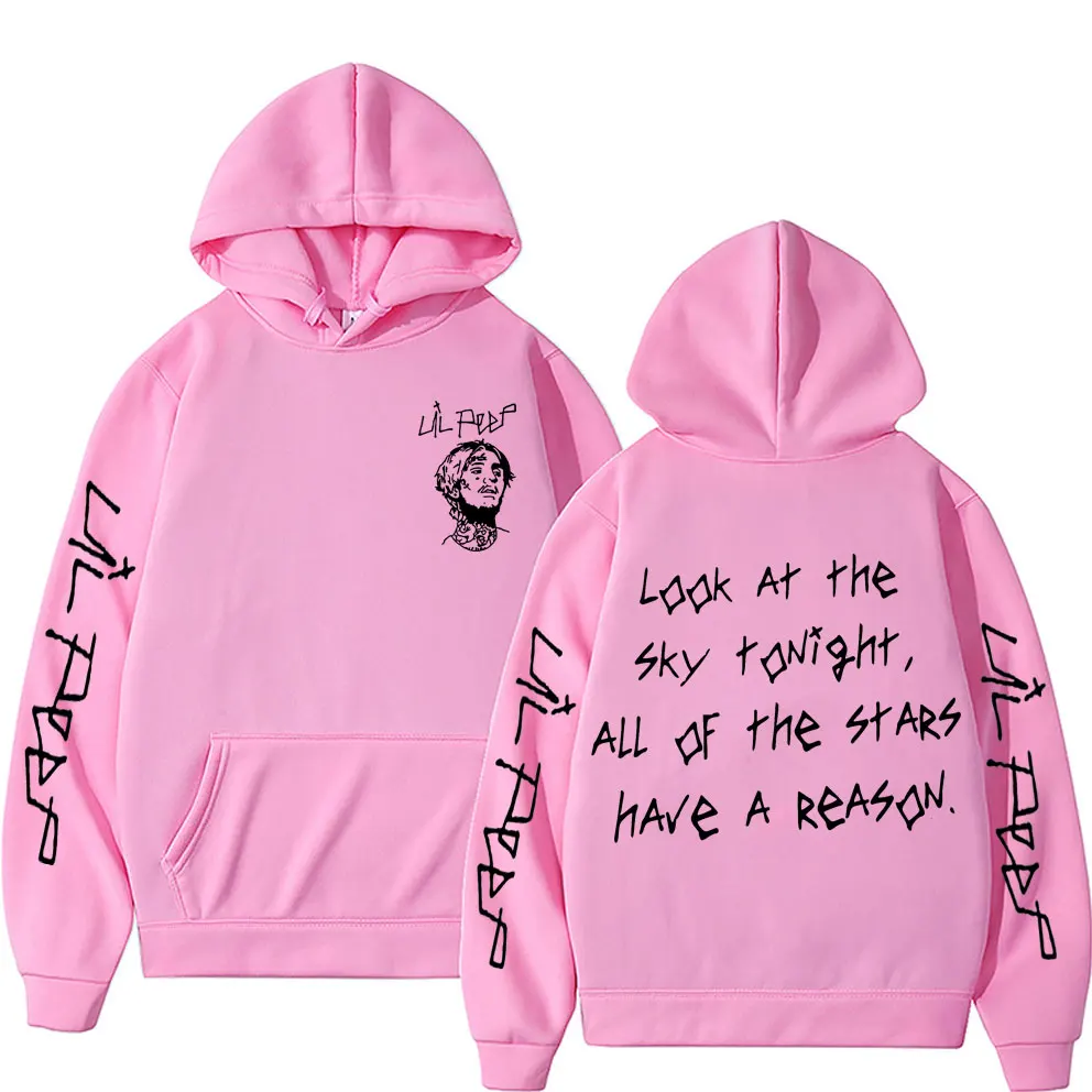 Peep Hellboy Hoodie Lil Peep Felpa Rosa Sudadera Con Capucha De