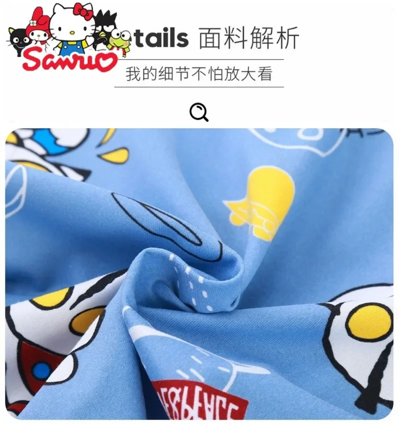 MINISO Melody Kuromi Hello Kitty Cinnamoroll Pochacco Children's Pajamas Girls Thin Baby Set Long Sleeve Cardigan Home Wear