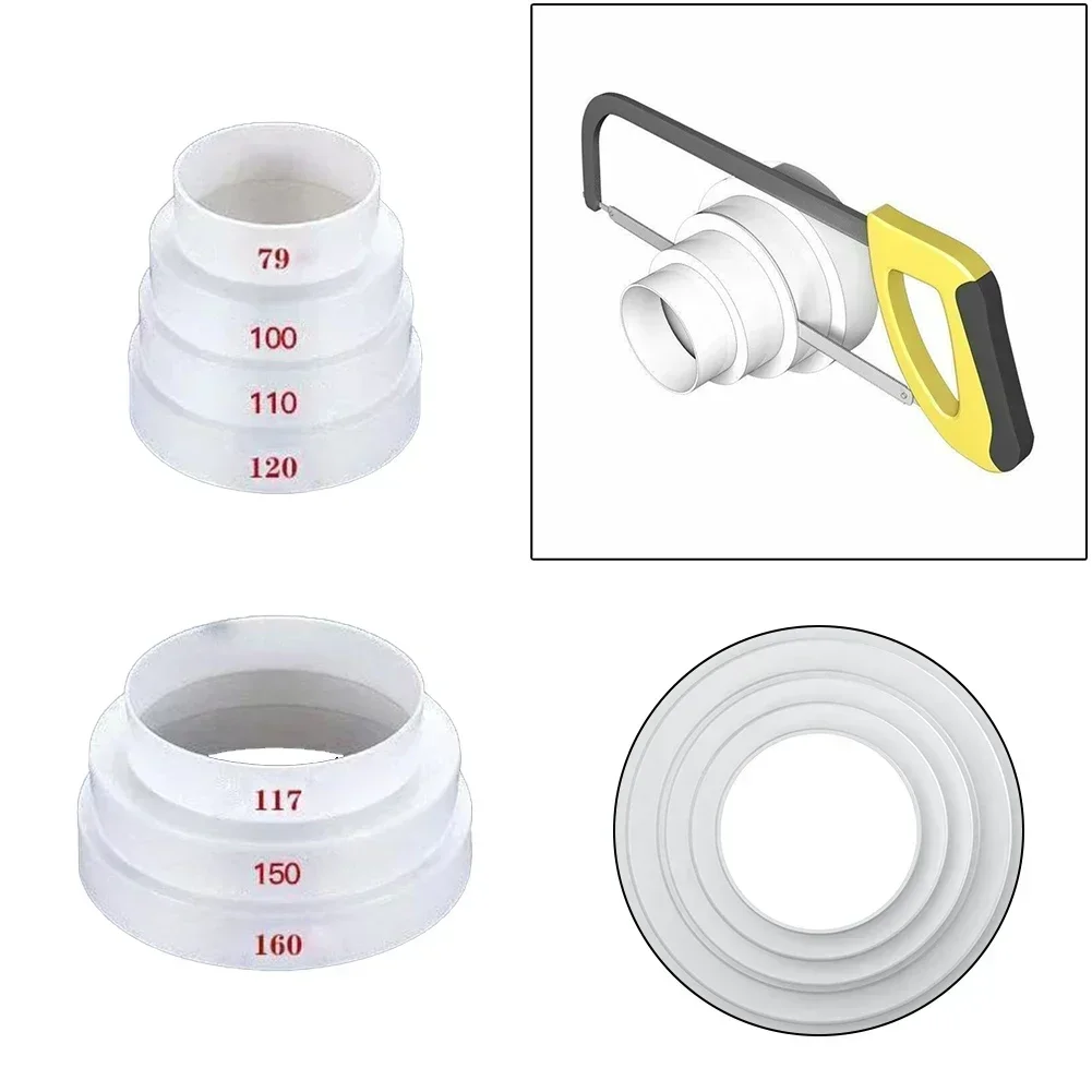 Duct Pipe Connector Duct Multi Reducer Extractor Fan Pipe Connector ABS Plastic 80/100/110/120/150/160mm For Exhaust Fan Ventilation Duct 1pc
