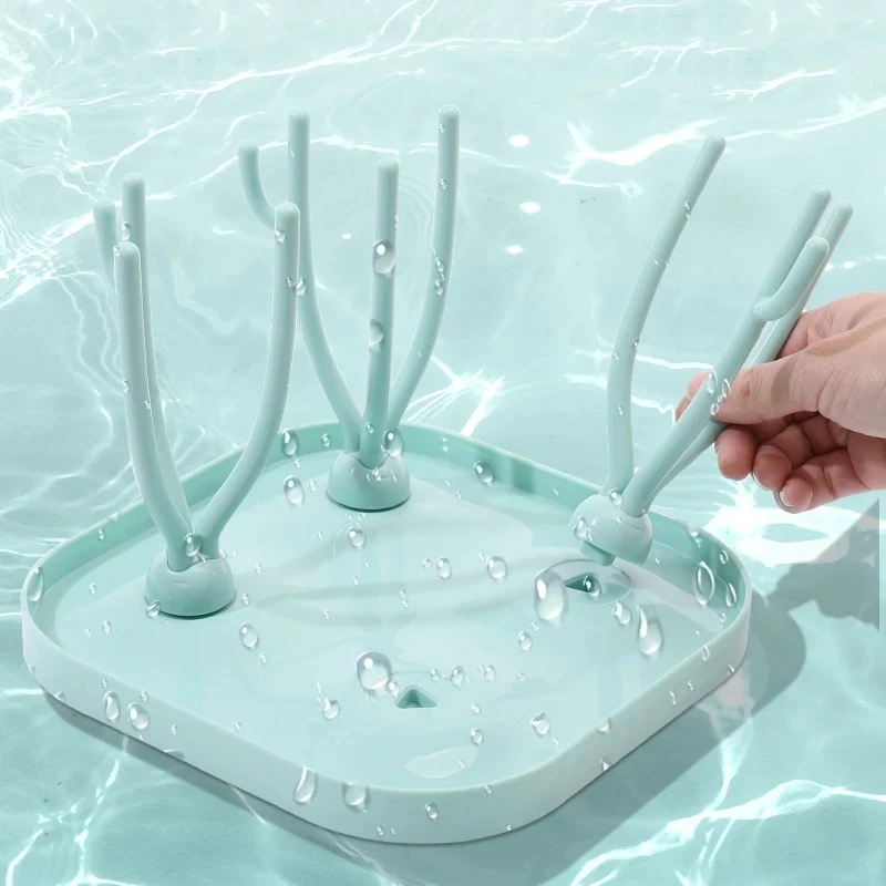 Baby Bottle Drying Rack Feeding Cup Holder Removable Tree Shape Rack Cleaning Pacifiers And Accessories Storage Drying Shelf 3