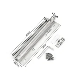Enhanced Adjustable Heavy - Duty Automatic Door Closer with Soft Close and Fire - Proof Features (Large size lasi17cm)