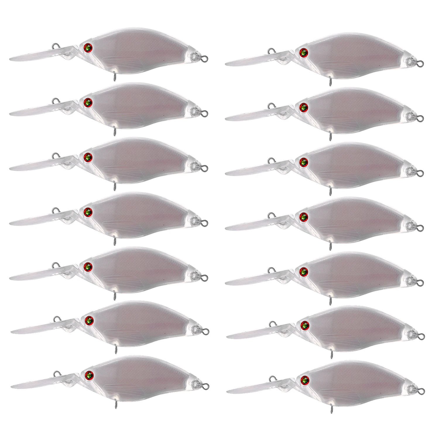 15pcs/lot Fishing Crankbaits Unpainted Blank Lures 11.6cm 16.4g Plastic