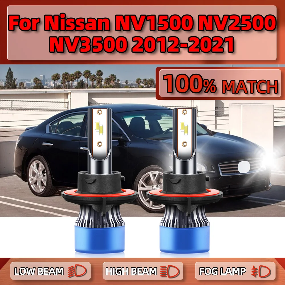 

LED Headlight Bulbs 120W 20000LM CSP Chip Car Headlamps 12V 6000K For Nissan NV1500 NV2500 NV3500 2012-2017 2018 2019 2020 2021