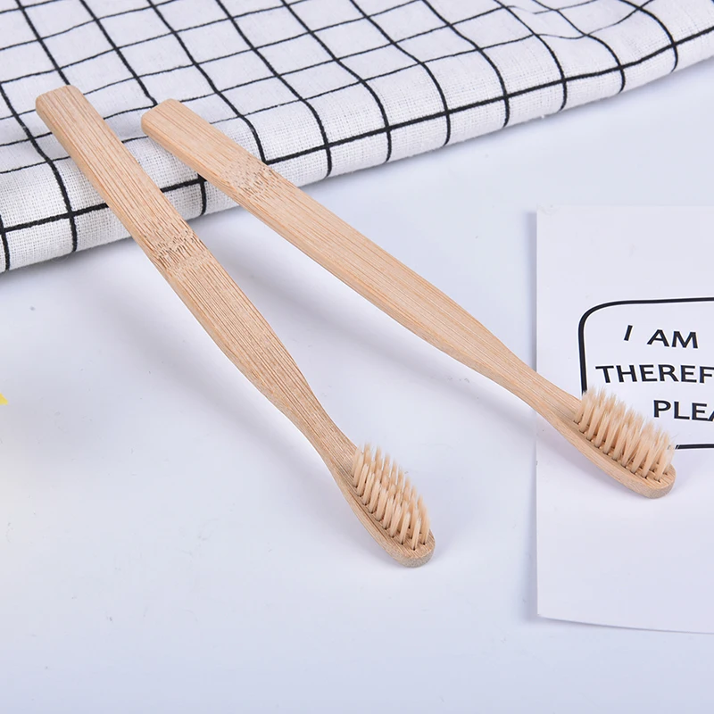 Eco-Friendly Natural Bamboo Toothbrush Set - Soft Bristle Charcoal Brushes
