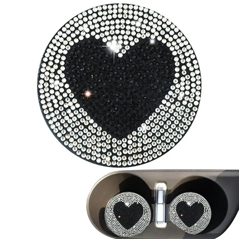 

Bling Car Cup Holder Coasters Cup Mats For Table 2.75 Inches Car Interior Accessories Anti Slip Coaster Black Bling Accessories