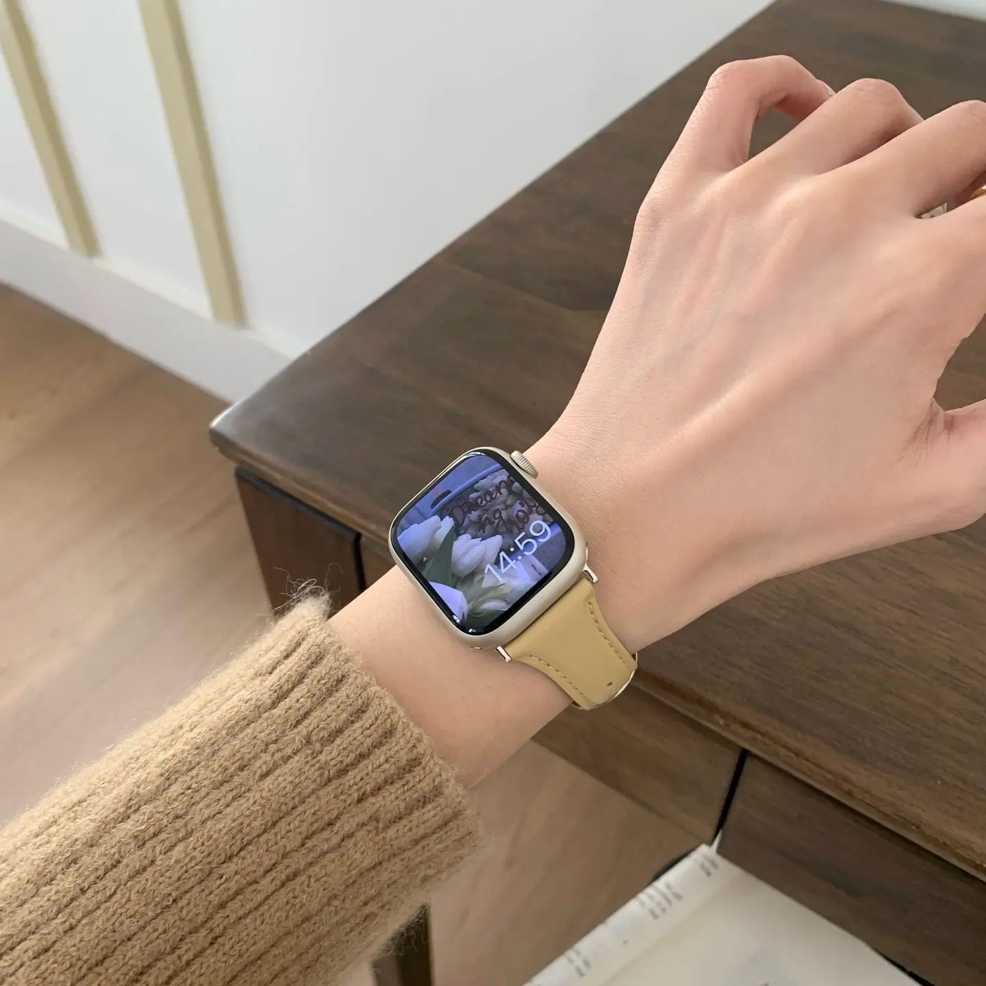 

Plaid Canvas Leather Watch Strap For Apple Watch Band 42mm 44mm 49mm For iwatch Series SE 8 6 5 4 3 2 Girl Band 41mm 40mm 38mm