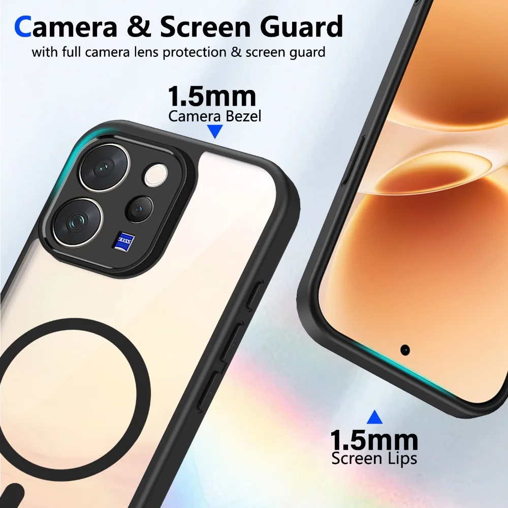Premium Magnetic Armor Phone Case – Luxury Protective Back Cover