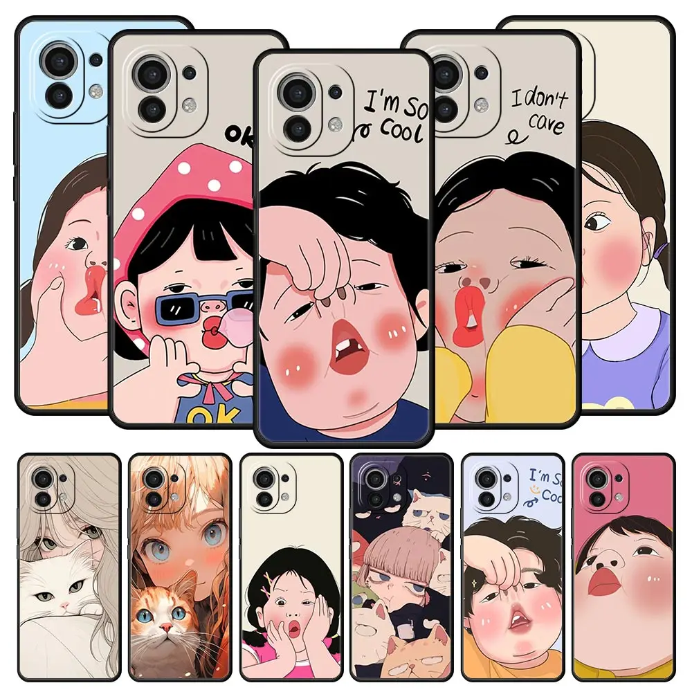 Cartoon Couple Soft TPU Phone Case - Fun & Stylish Design