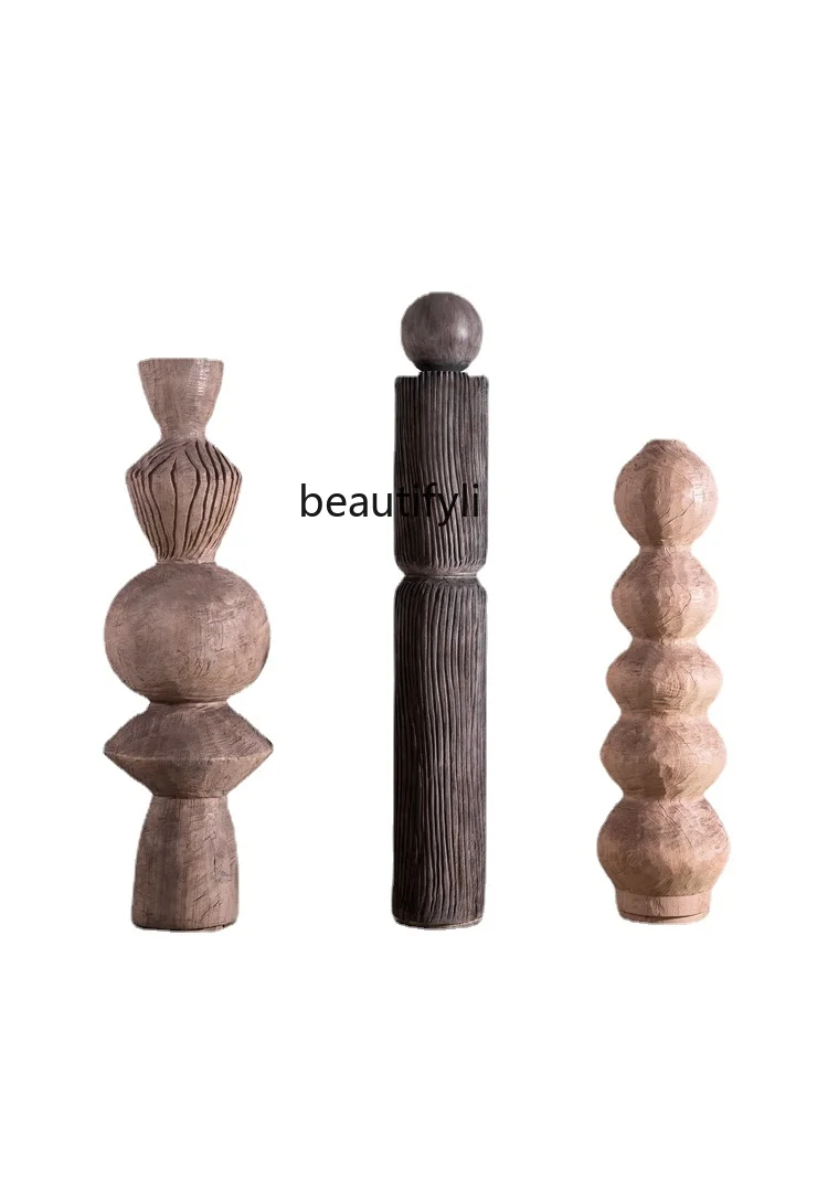 

Hotel Lobby Floor Ornaments Model Room Entrance Decoration Sculpture Art Shop Window Abstract Wood Carving Soft Decoration