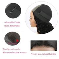 Perruque de cheveux humains sans colle, cheveux crépus lisses, 4x4, pre-plucked, pre-coupure, sans colle, pour femmes noires 6