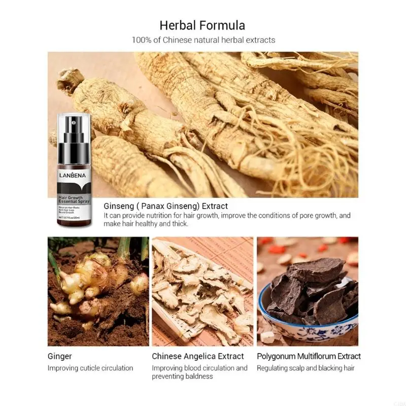 C4DA LANBENA Hair Care Essence Liquid Anti Hair Loss Baldness Grow Thicker Care Scalp Treatments 20ml