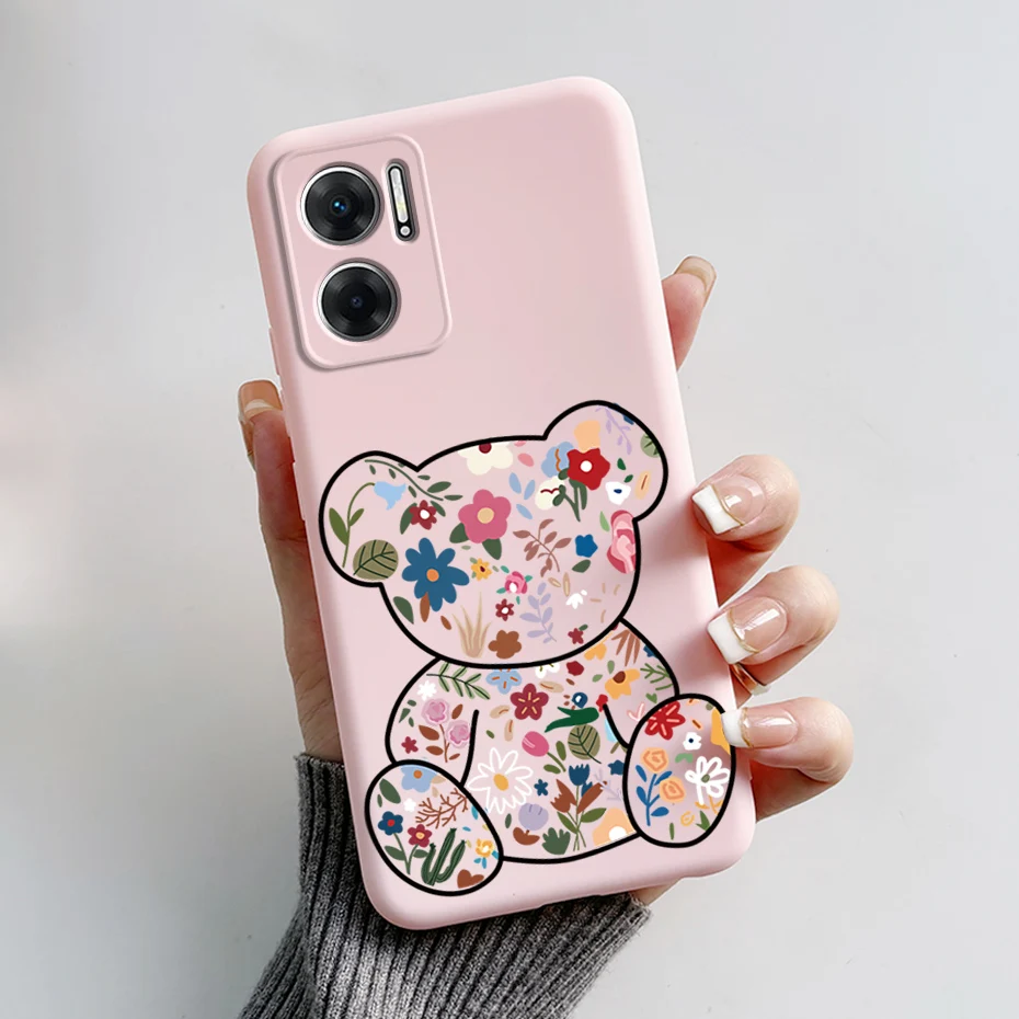 Cute Bear and Frog Cartoon Silicone Soft TPU Phone Case - 6.58 inch