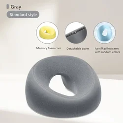 Ergonomic Memory Foam Desk Nap Pillow - Prone Resting Comfort Headrest for Home and Salon Use (Gray)