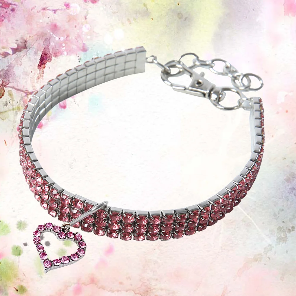 

Charm Collar with Pendant Heart Pattern Cat Necklace Collar Adjustable Personalised for Puppy