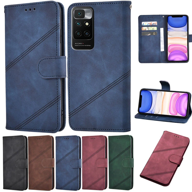 On Redmi 10 Prime 2022 Case Flip Wallet Book Leather Case Cover Coque For Xiaomi Redmi 10 Prime 2022 Shell Fundas Phone Bags