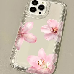 Pretty Pink Sakura Flower Phone Case with Clear Back Cover for Realme 5 4G (QN - 267X627A1)