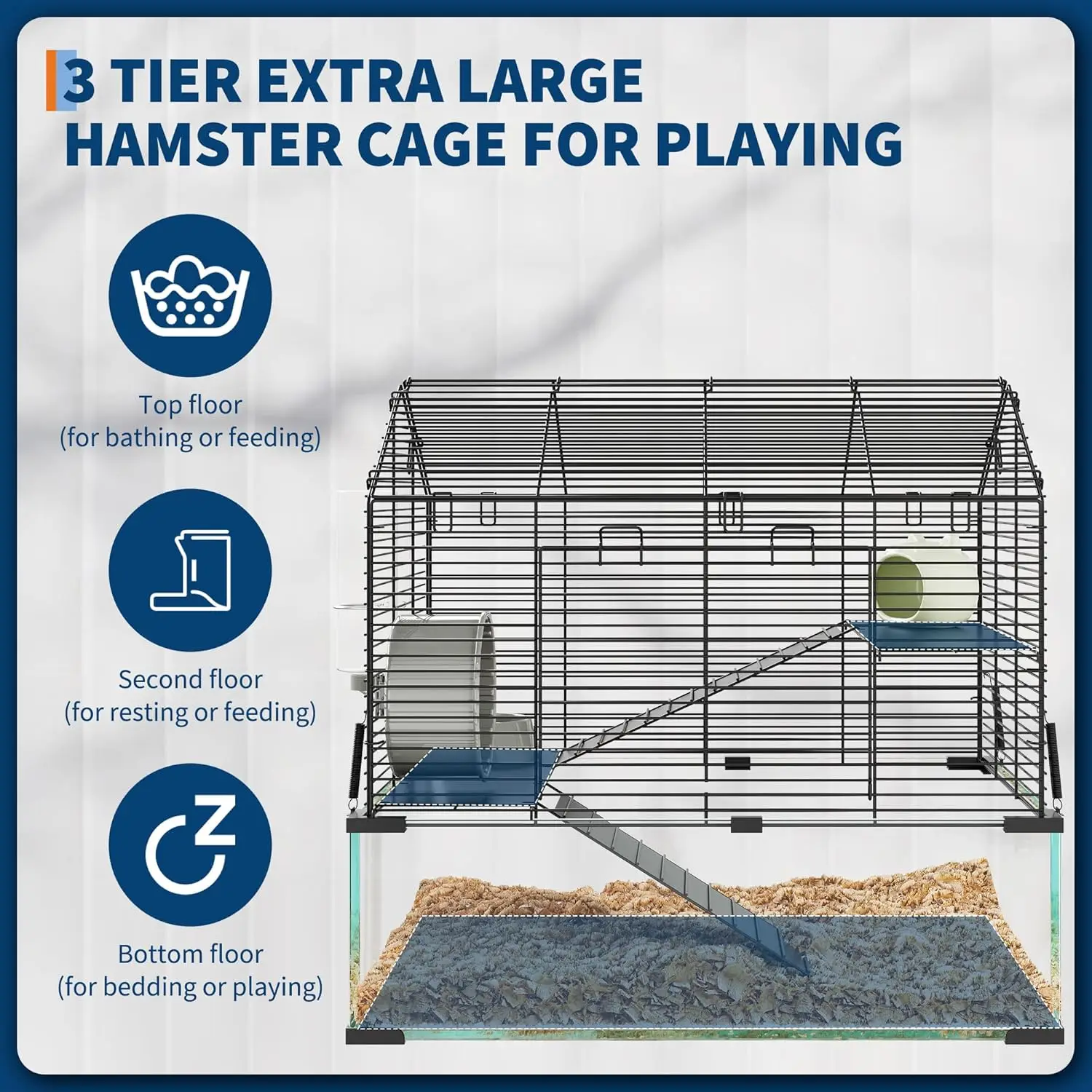 Transparent Metal Hamster Cage 4