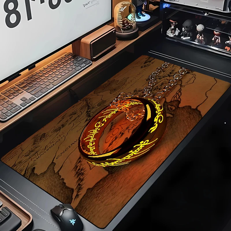 R-anéis Grande Jogo Mousepad Mouse Pad Tapete de Teclado pc Kawaii Jogos de Gabinete Computador Mesas Escritório Acessórios de Jogos xl - Imagem 3